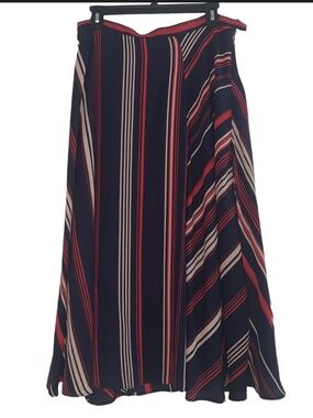 H&M Blue and Red chiffon Skirt